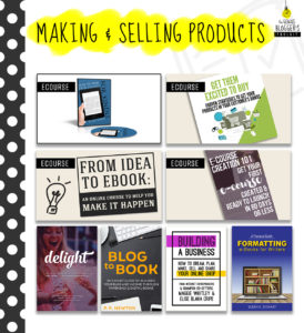 collage of products in blogging toolkit